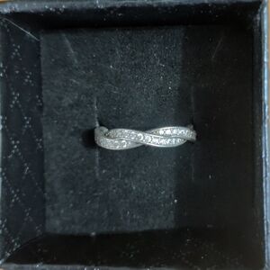 Pandora Silver Twisted Band Ring 925 Silver